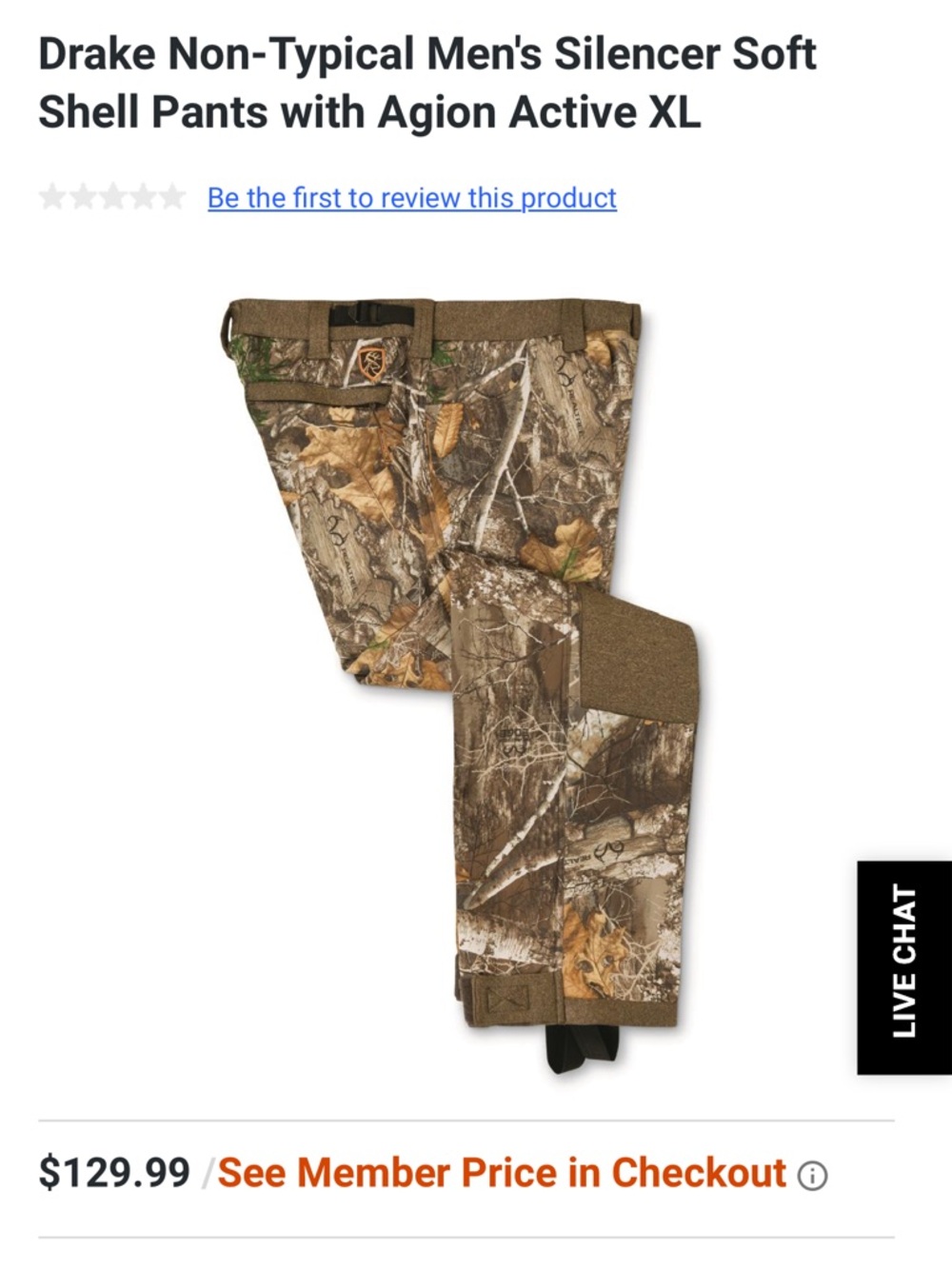 Drake Non-Typical Silencer Soft Shell Pant with Agion Active XL™-Realtree-style